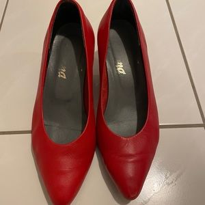 Red Kitten Heels